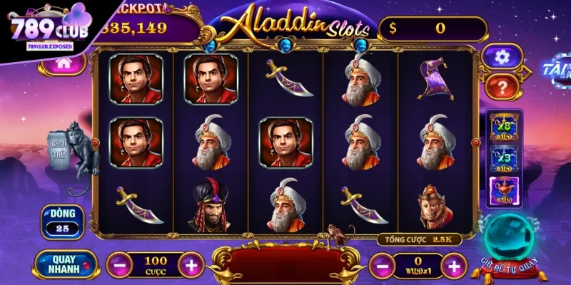 Game nổ hũ 789CLUB  siêu hấp dẫn Aladdin